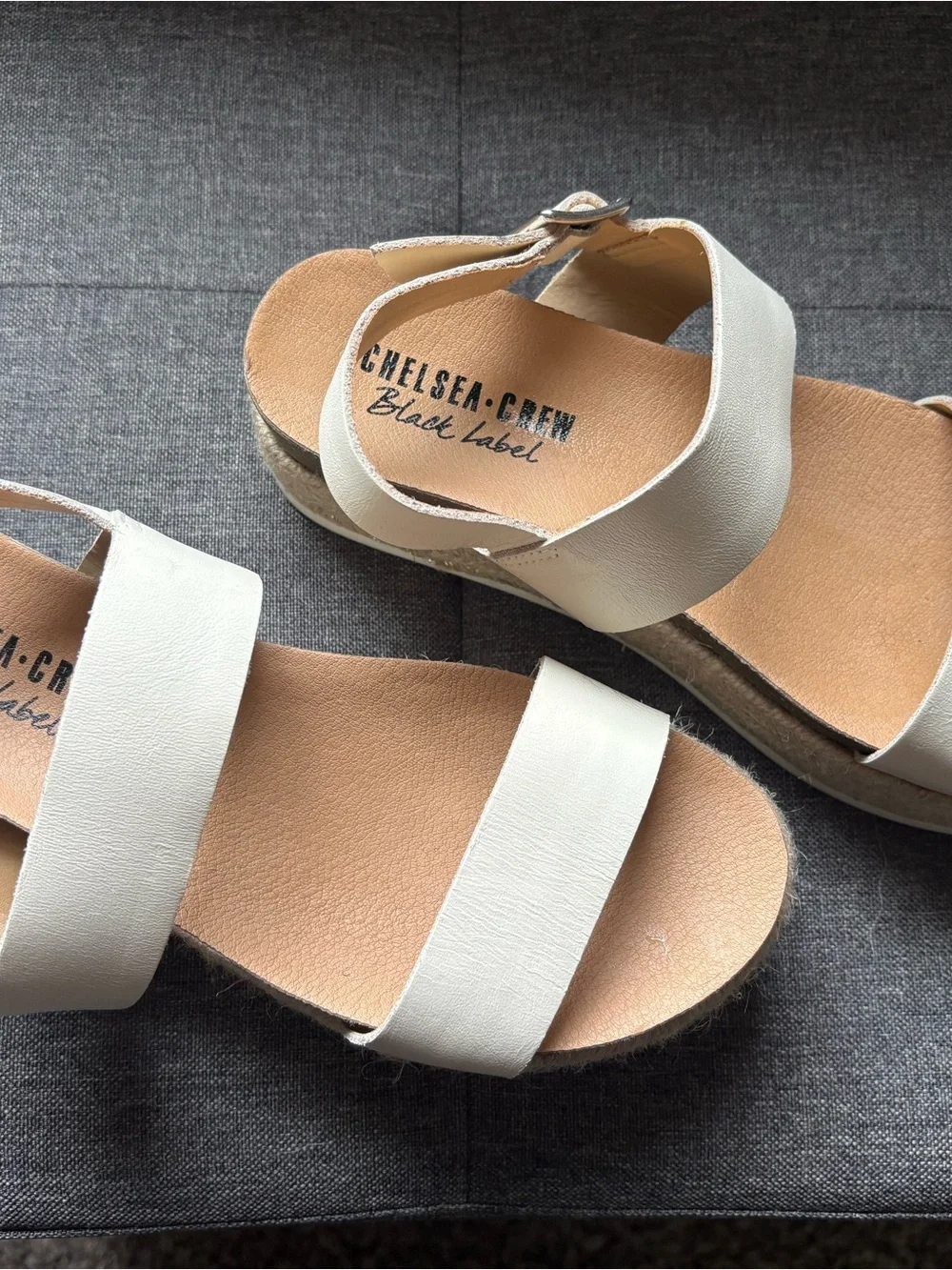 chelsea crew Cream Espadrille Platform Sandal